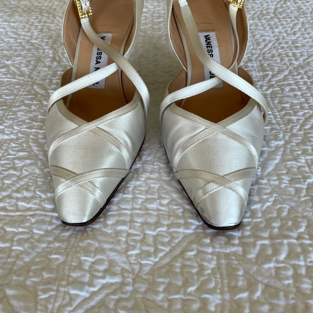 Ivory Satin Heels